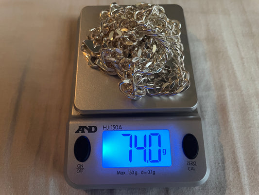 シルバー925 ネックレス・ブレスレット セット(総重量 約74g)