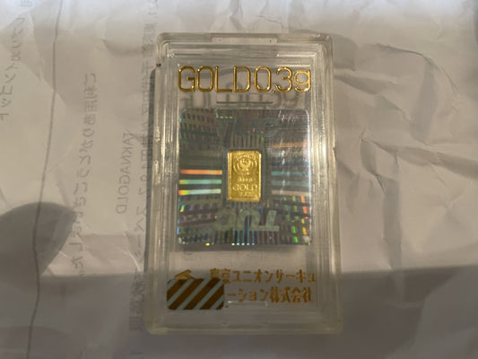 純金インゴット 0.3g K24 999.9 徳力本店 徳力ユニオンケース入り