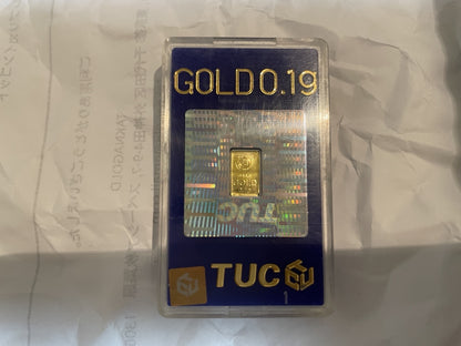 純金インゴット 0.1g K24 999.9 徳力本店 徳力ユニオンケース入り